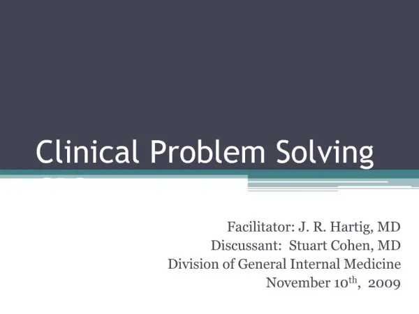 Clinical Problem Solving CPS