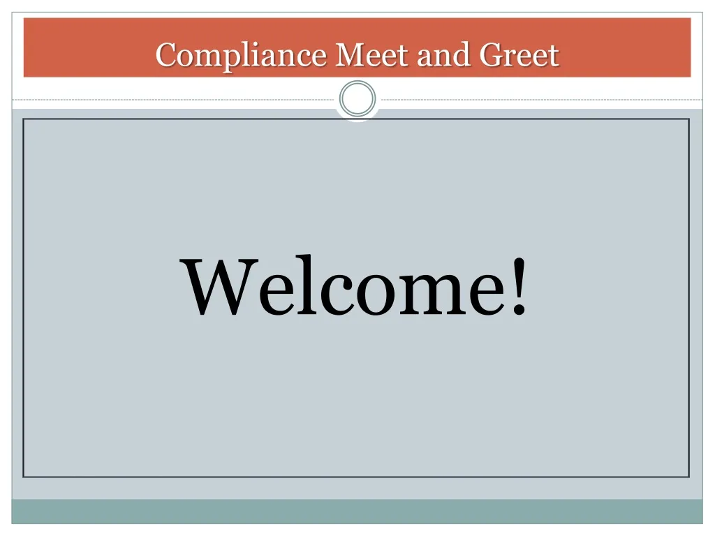 compliance meet and greet