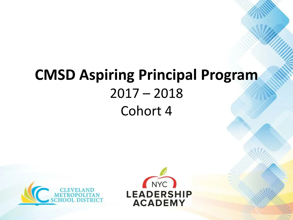 cmsd aspiring principal program 2017 2018 cohort 4