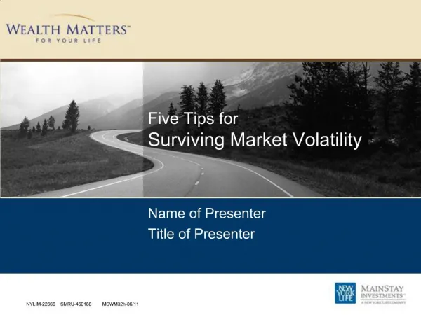 Five Tips for Surviving Market Volatility
