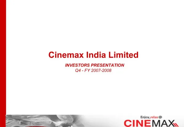 Cinemax India Limited
