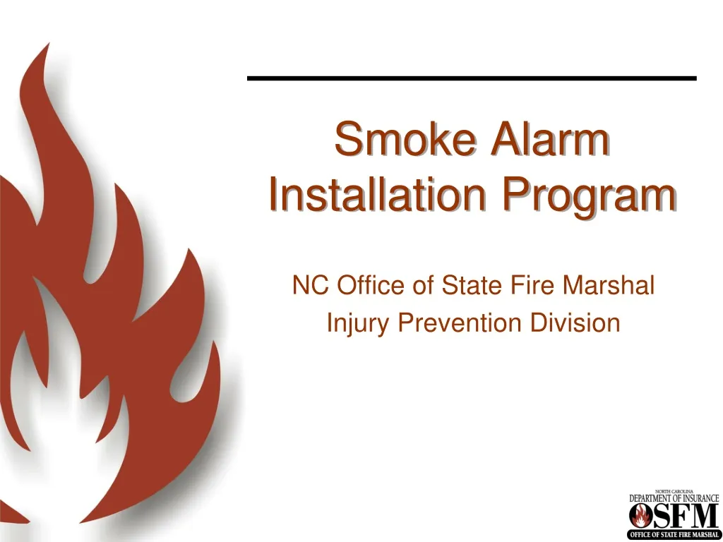 smoke alarm installation program