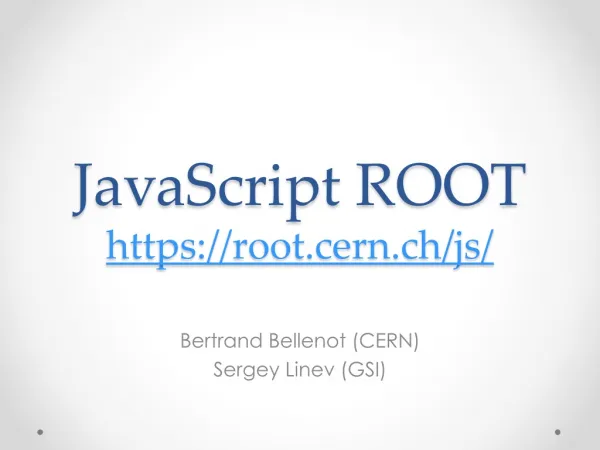 JavaScript ROOT https://root.cern.ch/js/