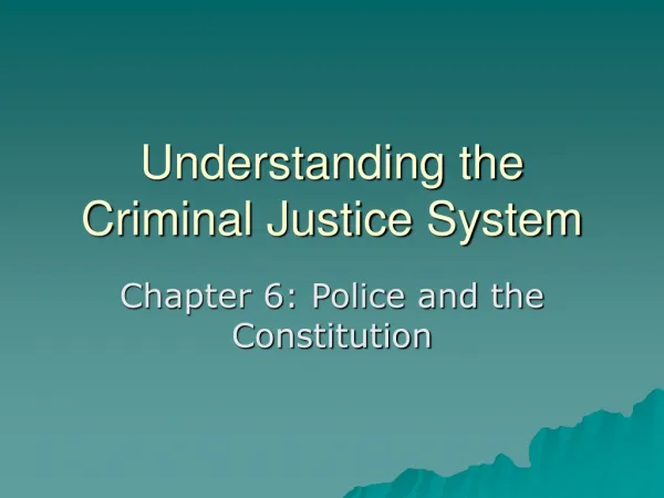 Understanding the Criminal Justice System