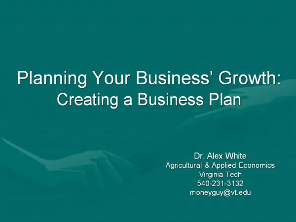 Planning Your Business Growth: Creating a Business Plan