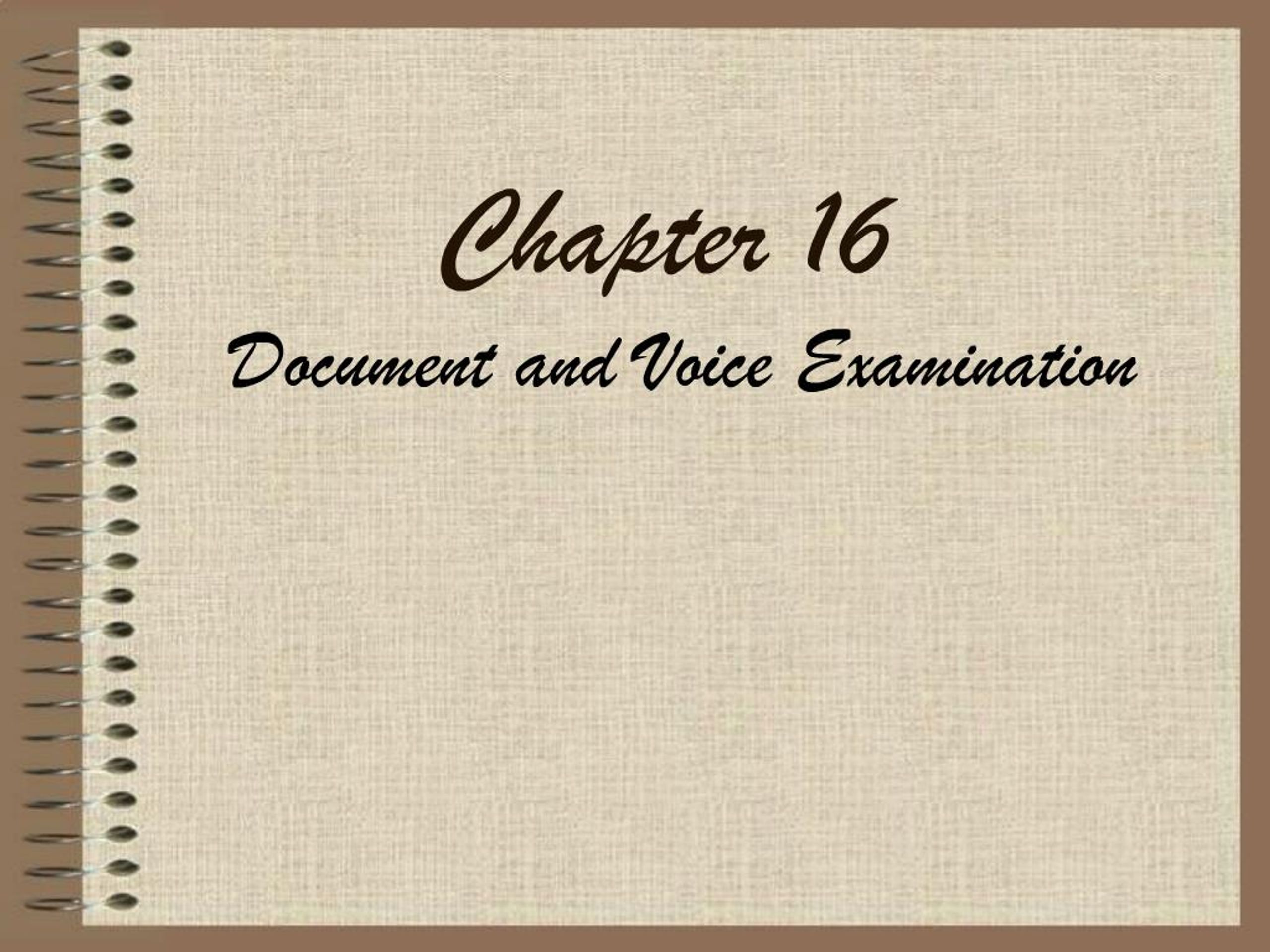 PPT - Document and Voice Examination PowerPoint Presentation, free ...