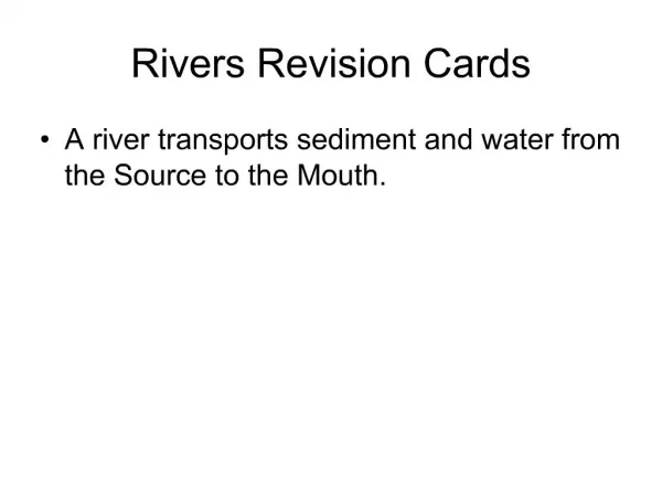 Rivers Revision Cards