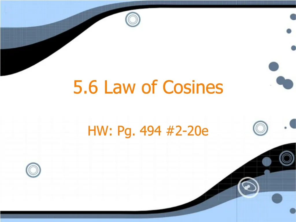 5 6 law of cosines