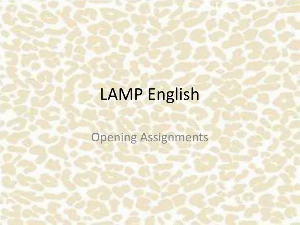 LAMP English