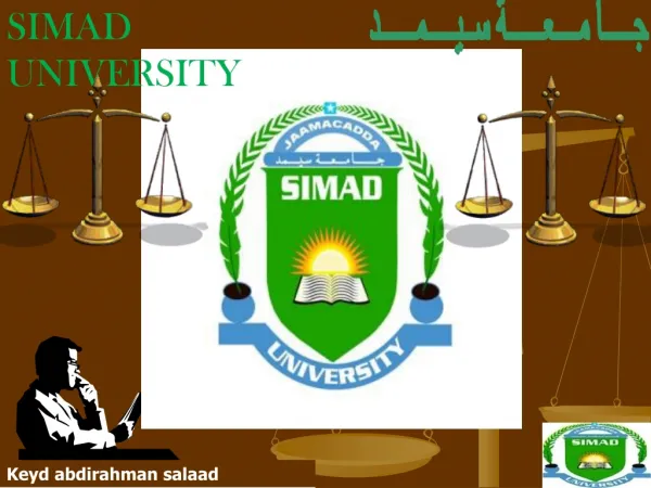 Simad university Faculty of Law Course: human rights