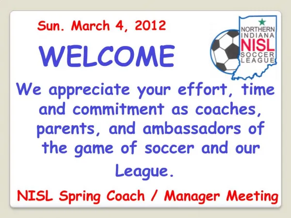 NISL Spring Coach