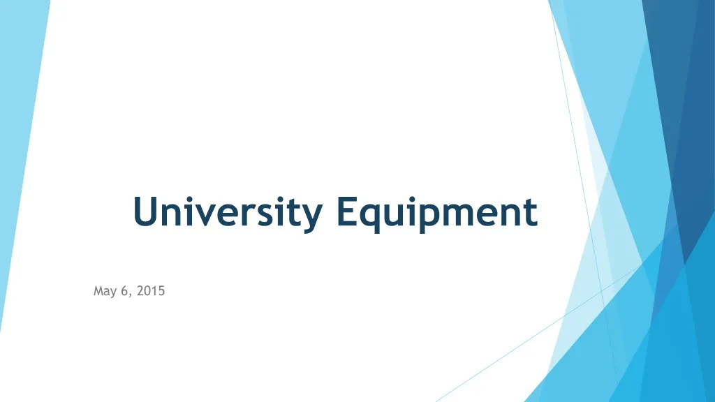 university equipment