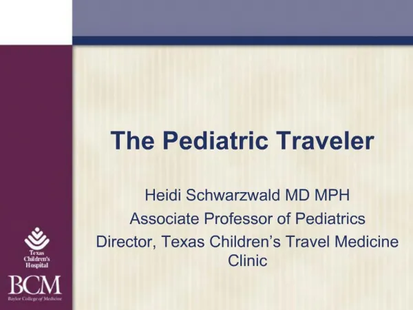 The Pediatric Traveler
