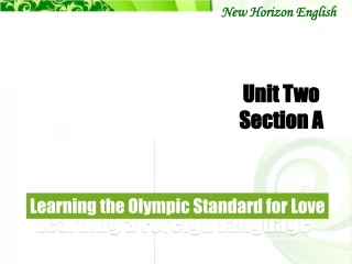 Learning the Olympic Standard for Love - slide 1