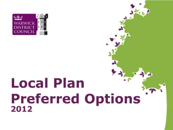 Local Plan Preferred Options 2012