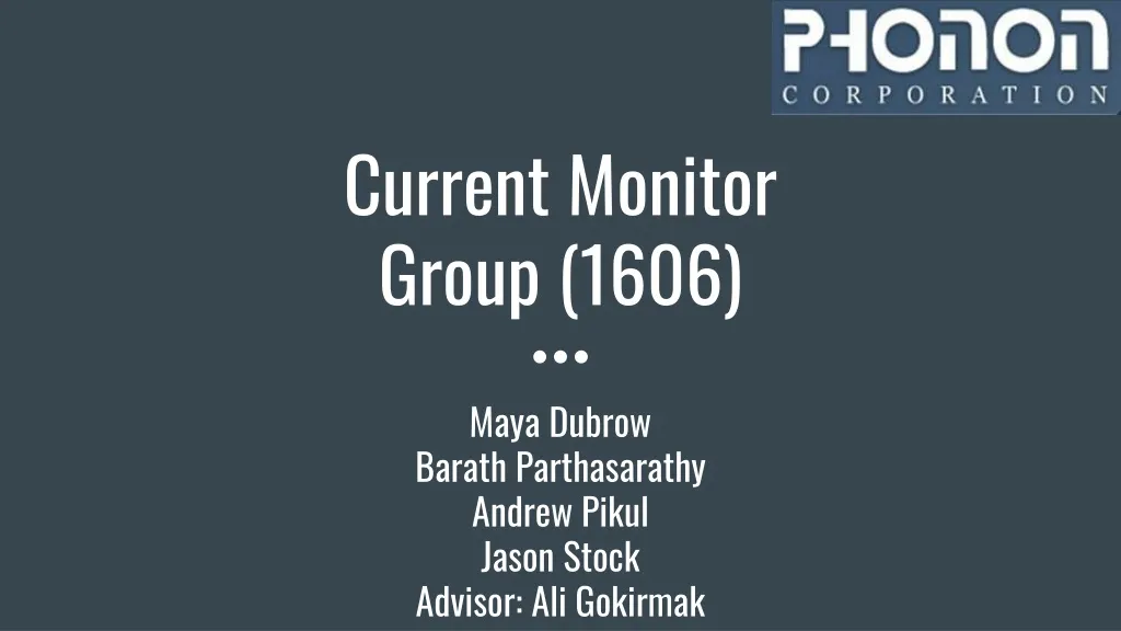 current monitor group 1606