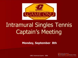 Intramural Singles Tennis - slide 1