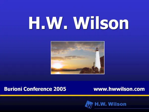 H.W. Wilson