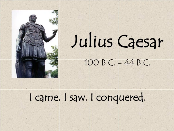 Julius Caesar Intro Ppt