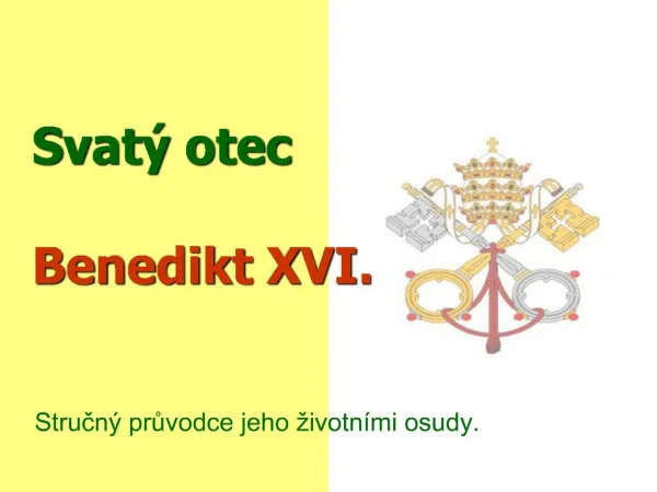 Svat otec Benedikt XVI.