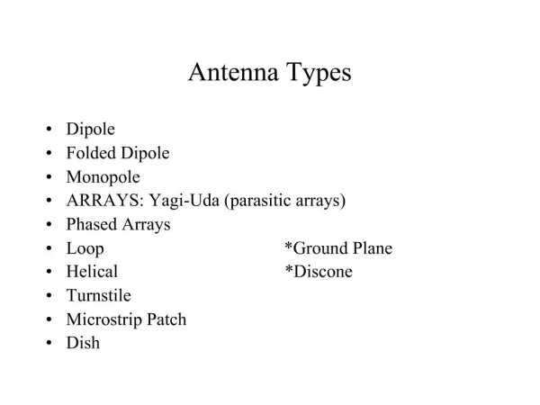 Antenna Types