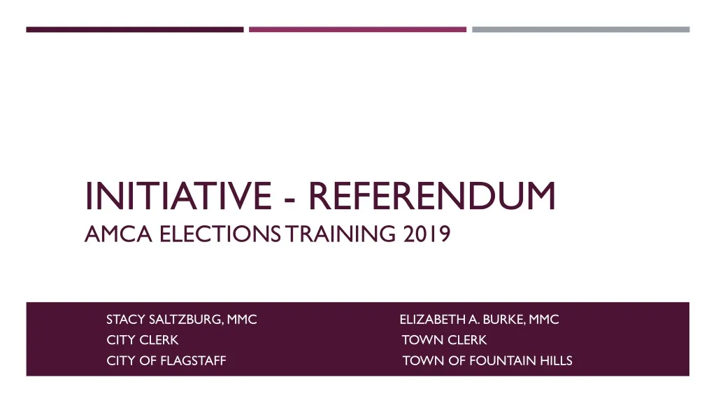 initiative referendum amca elections training 2019