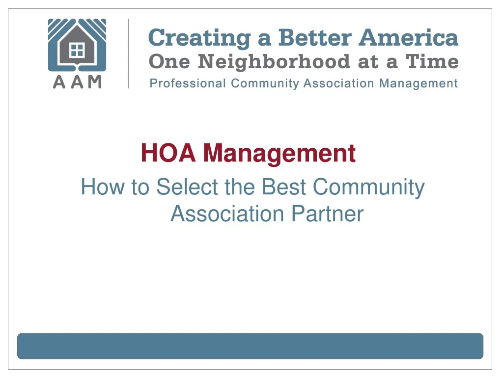 hoa management how to select the best community association partner