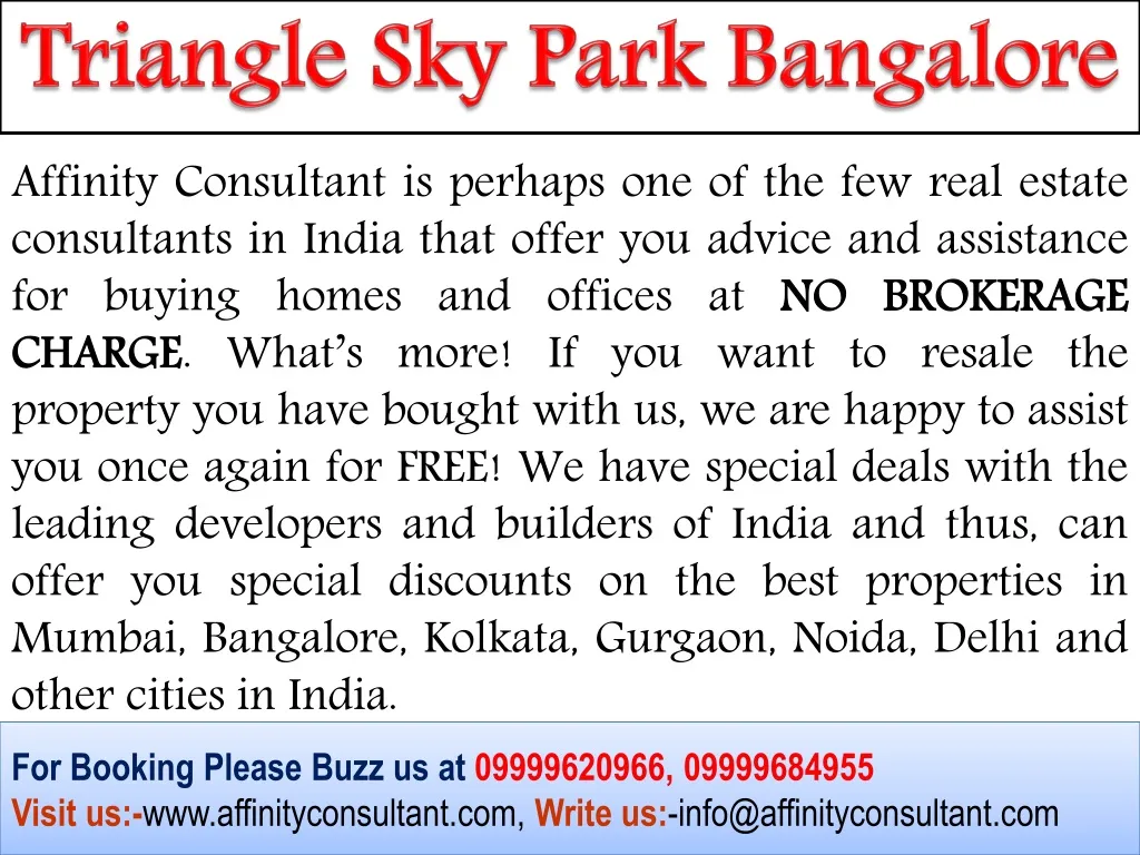triangle sky park bangalore