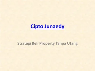 Cipto Junaedy Presentation