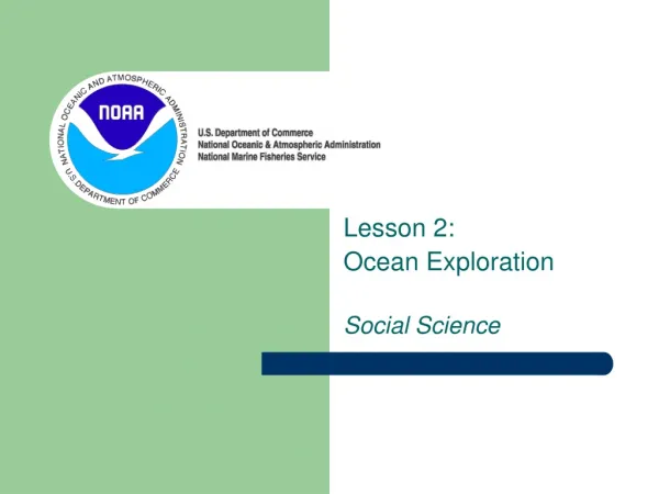 Lesson 2: Ocean Exploration Social Science