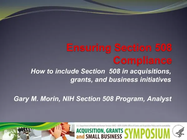 Ensuring Section 508 Compliance