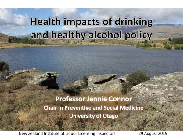 Health impacts of drinking and healthy alcohol policy