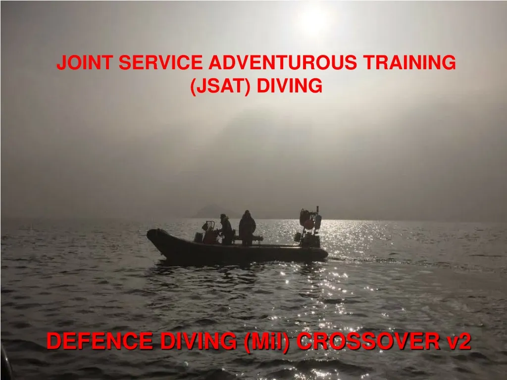 joint service adventurous training jsat diving