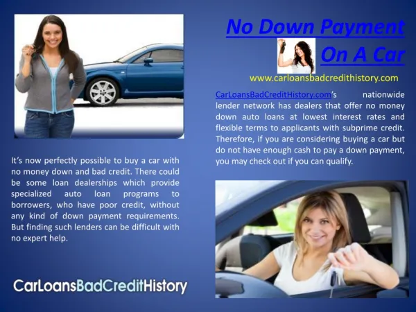 No down payment on a car