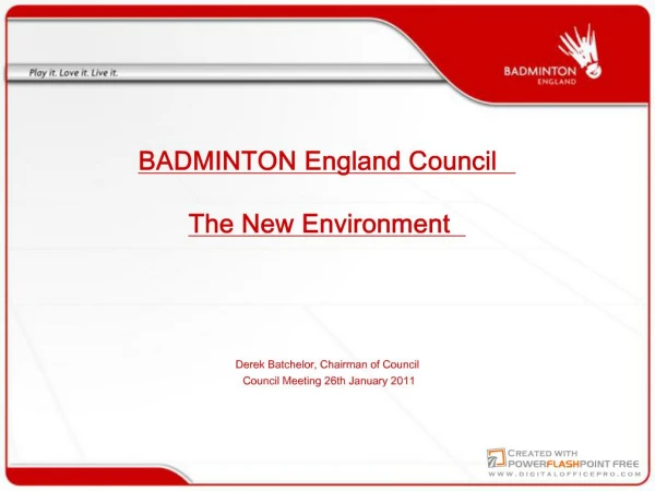 BADMINTON England Council