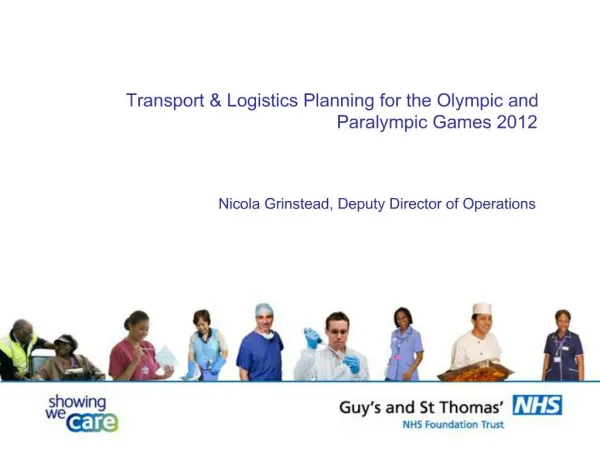 Transport Logistics Planning for the Olympic and Paralympic Games 2012