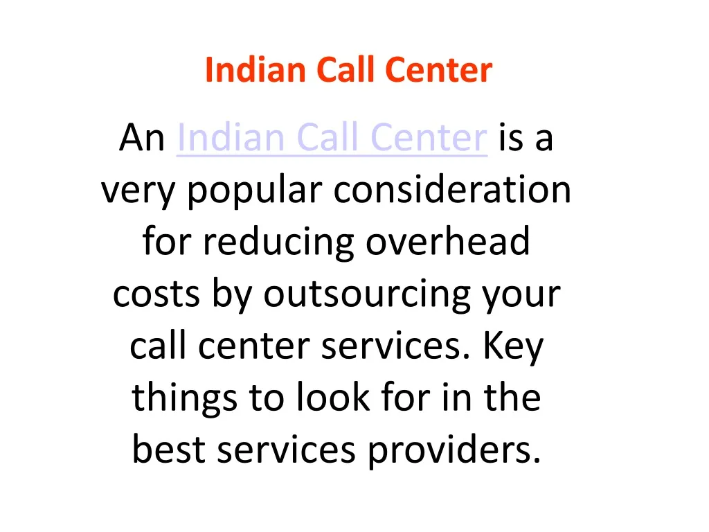 indian call center