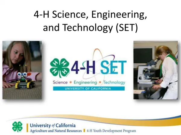 4-H Science, Engineering, and Technology (SET)