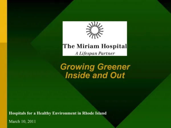 Growing Greener Inside and Out