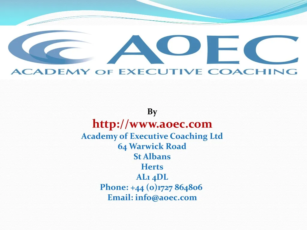 by http www aoec com academy of executive