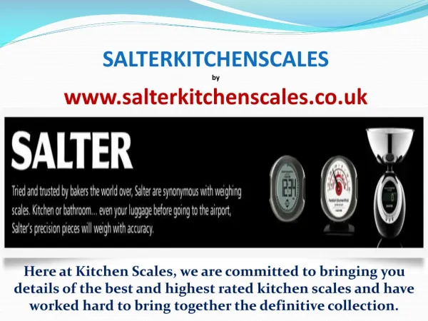 salter kitchen scales