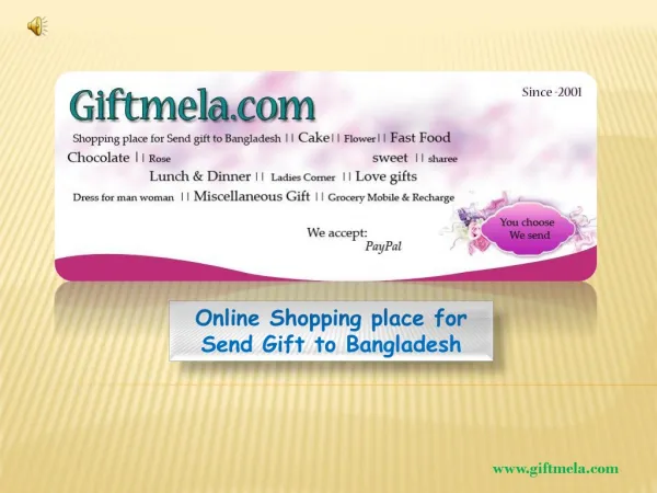 Giftmela: Product category for sending gift to Bangladesh
