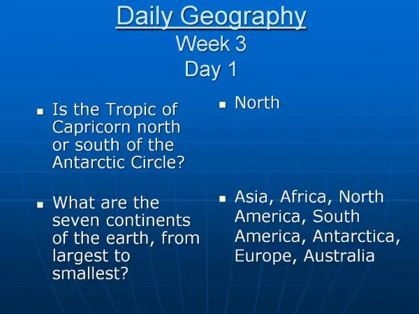 Daily Geography Week 3 Day 1