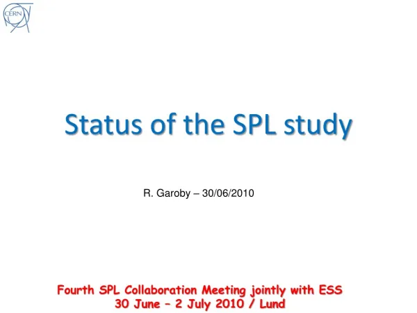 Status of the SPL study