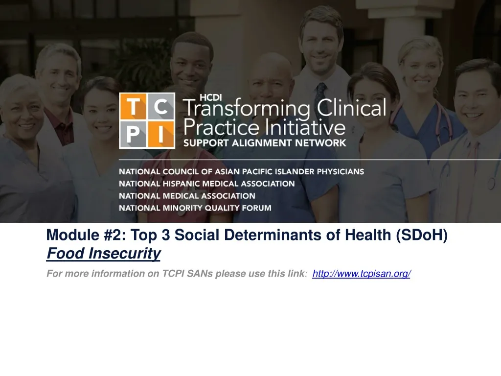 module 2 top 3 social determinants of health sdoh food insecurity