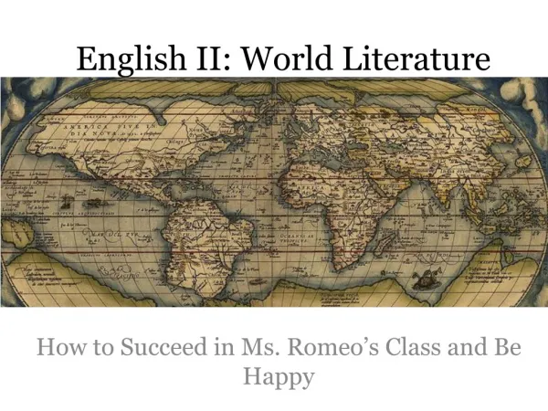 English II: World Literature