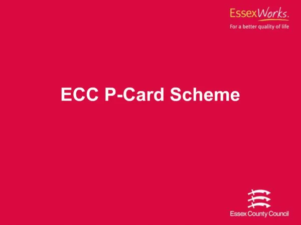 ECC P-Card Scheme