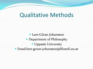 Qualitative Methods