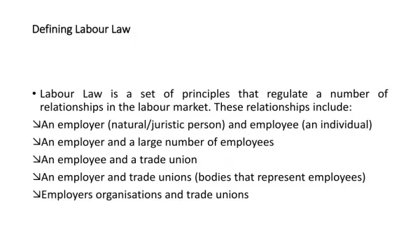 Defining Labour Law