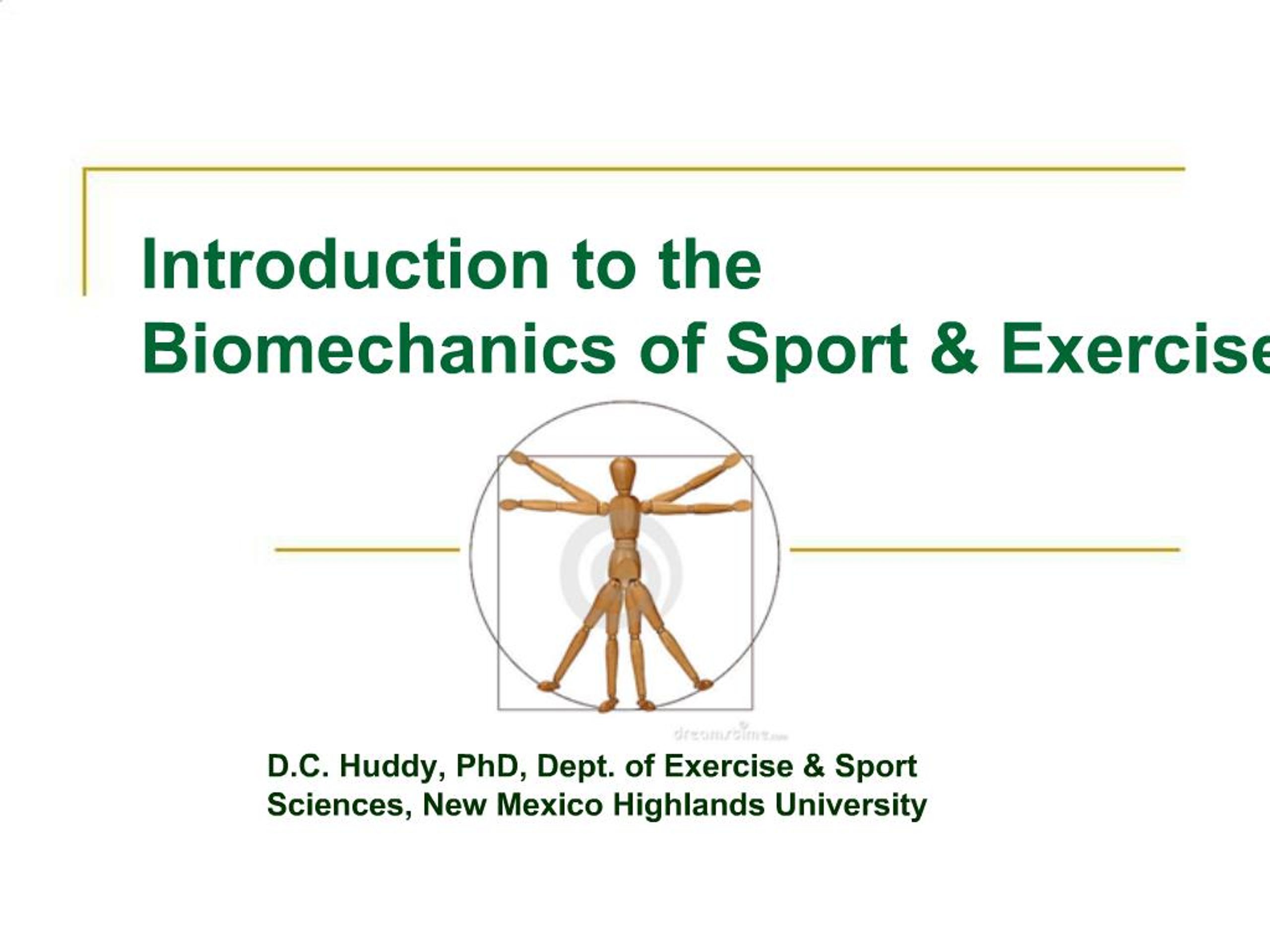 PPT - Introduction to the Biomechanics of Sport Exercise PowerPoint ...